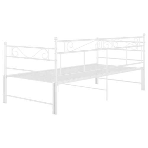 Okvir za krevet na razvlačenje bijeli metalni 90 x 200 cm Bijela Cijena