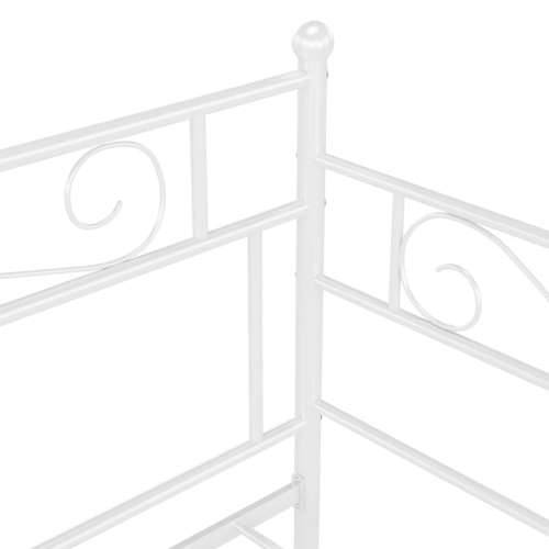 Okvir za krevet na razvlačenje bijeli metalni 90 x 200 cm Bijela Cijena