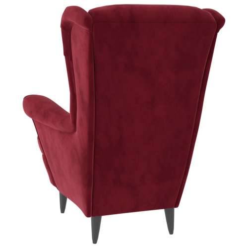 Fotelja od baršuna crvena boja vina Cijena