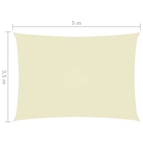 Jedro za zaštitu od sunca od tkanine pravokutno 3,5 x 5 m krem Cijena