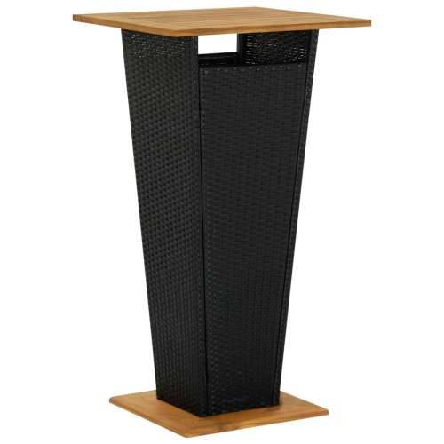 Barski stol crni 60x60x110 cm poliratan i masivno drvo bagrema Cijena