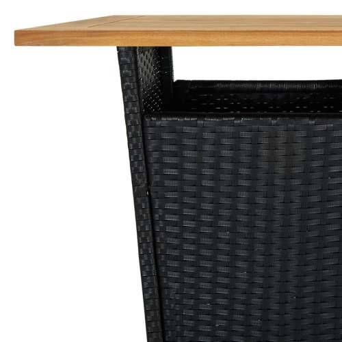 Barski stol crni 60x60x110 cm poliratan i masivno drvo bagrema Cijena