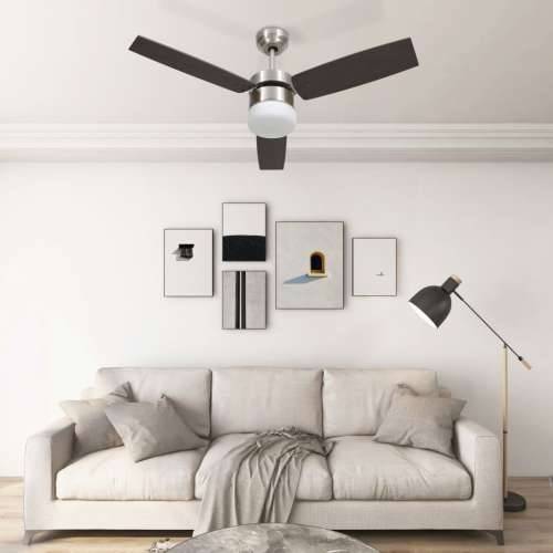 Stropni ventilator sa svjetlom i daljinskim 108 cm tamnosmeđi Cijena