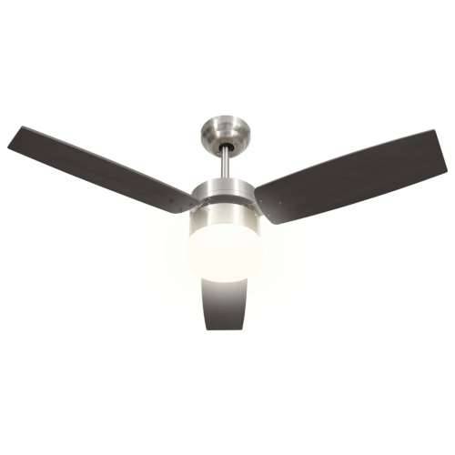 Stropni ventilator sa svjetlom i daljinskim 108 cm tamnosmeđi - Tamno smeđa Ø 108 x 42.5 cm Cijena