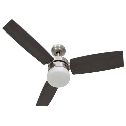 Stropni ventilator sa svjetlom i daljinskim 108 cm tamnosmeđi - Tamno smeđa Ø 108 x 42.5 cm Cijena