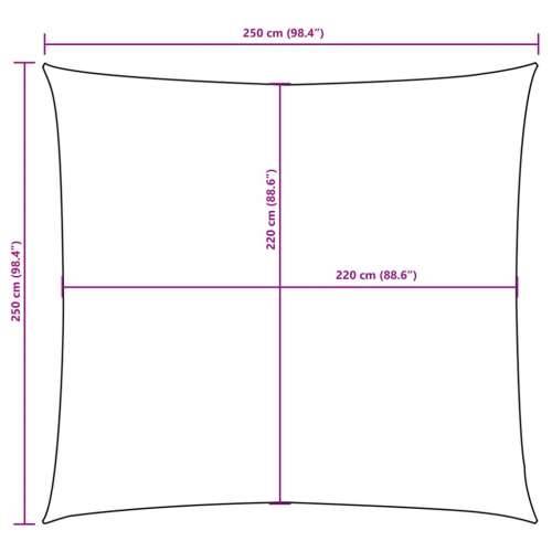 Jedro za zaštitu od sunca od tkanine četvrtasto 2,5x2,5 m krem - Krema 2.5 x 2.5 m 1 Cijena