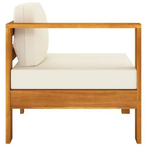 Srednja sofa s 1 naslonom za ruke krem bijela bagremovo drvo Cijena