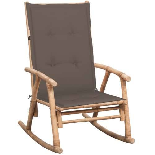 Stolica za ljuljanje od bambusa s jastukom