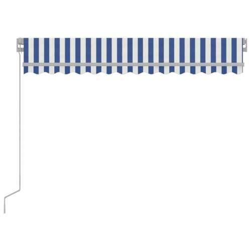 Tenda na ručno uvlačenje LED 300 x 250 cm plavo-bijela - Plava i bijela 300 x 250 cm 1 Cijena