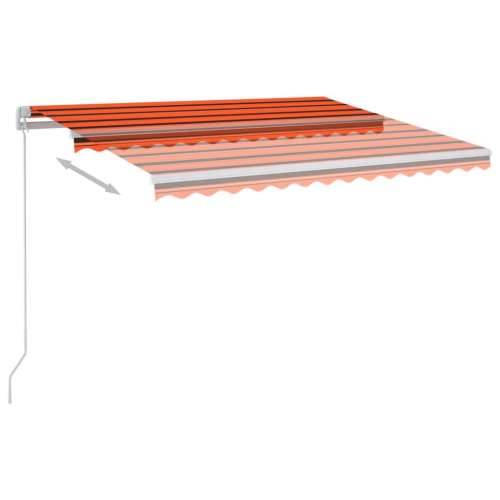 Tenda na ručno uvlačenje LED 300 x 250 cm narančasto-smeđa - Šareni 300 x 250 cm 1 Cijena