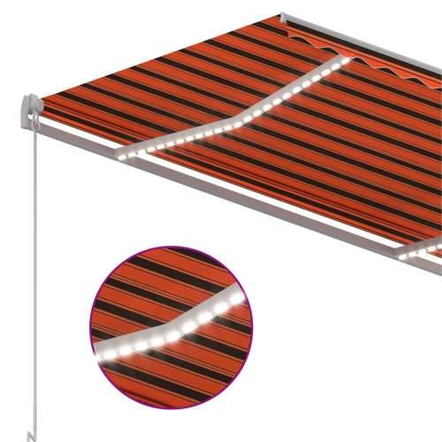 Tenda na ručno uvlačenje LED 300 x 250 cm narančasto-smeđa - Šareni 300 x 250 cm 1 Cijena