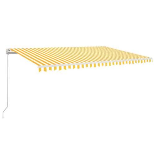 Tenda na ručno uvlačenje 500 x 300 cm žuto-bijela - Žuta i bijela 500 x 300 cm 1 Cijena