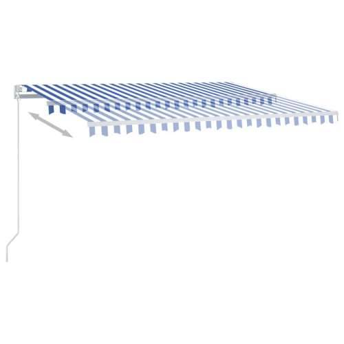 Tenda na ručno uvlačenje LED 400 x 300 cm plavo-bijela - Plava i bijela 400 x 300 cm 1 Cijena