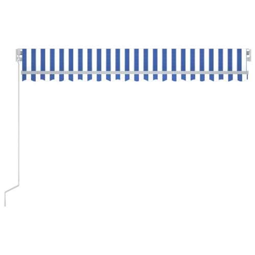 Tenda na ručno uvlačenje LED 400 x 300 cm plavo-bijela - Plava i bijela 400 x 300 cm 1 Cijena