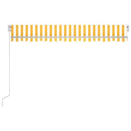 Tenda na ručno uvlačenje s LED svjetlima 400x300 cm žuto-bijela - Žuta 400 x 300 cm 1 Cijena