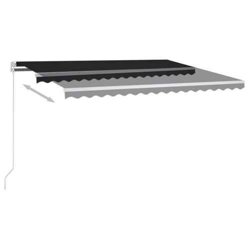 Tenda na ručno uvlačenje s LED svjetlima 400 x 300 cm antracit - Antracit 400 x 300 cm 1 Cijena