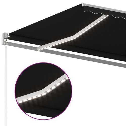 Tenda na ručno uvlačenje s LED svjetlima 400 x 300 cm antracit - Antracit 400 x 300 cm 1 Cijena