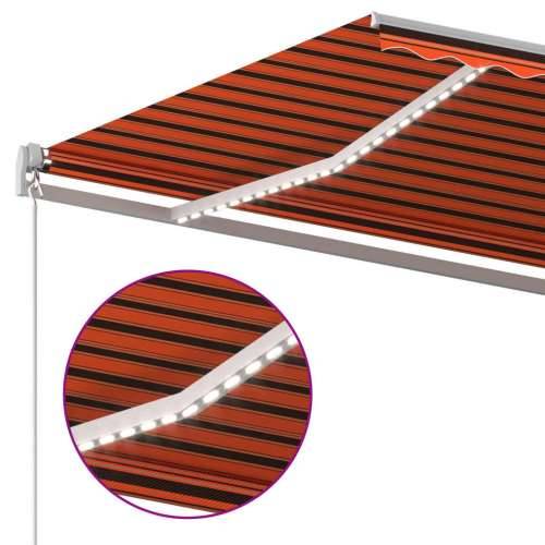 Tenda na ručno uvlačenje LED 400 x 300 cm narančasto-smeđa - Šareni 400 x 300 cm 1 Cijena
