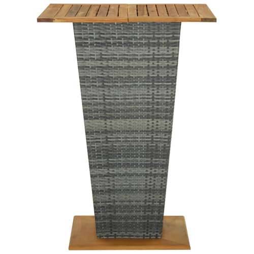 Barski stol sivi 80x80x110 cm poliratan i masivno drvo bagrema Cijena