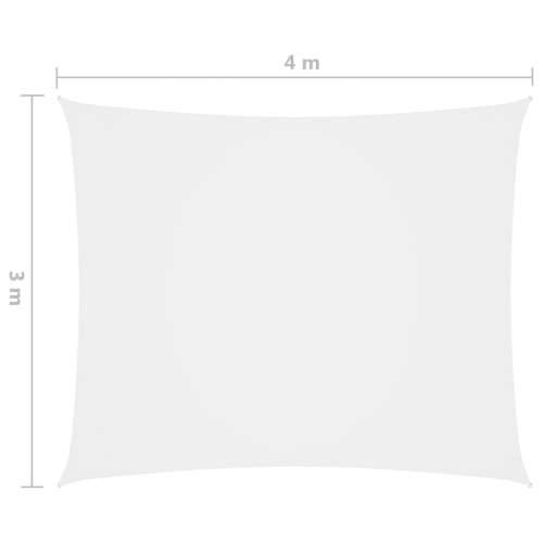 Jedro protiv sunca od tkanine Oxford pravokutno 3 x 4 m bijelo Cijena