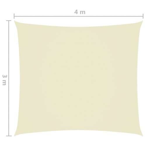 Jedro za zaštitu od sunca od tkanine pravokutno 3 x 4 m krem Cijena