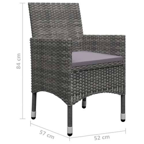 Vrtna garnitura - 7-dijelni vrtni blagovaonski set sivi - Siva 6 Cijena