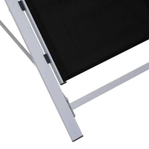 Ležaljka za sunčanje od tekstilena i aluminija crna Crna 1 Cijena