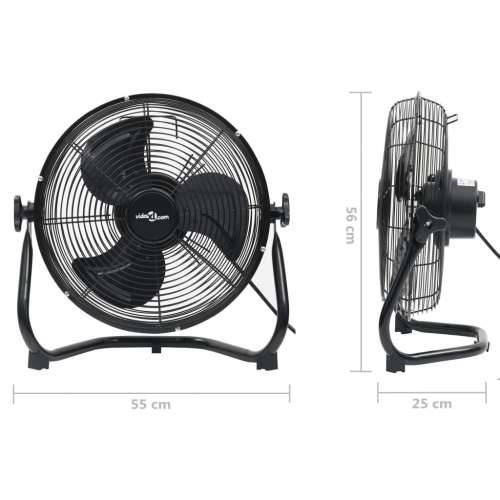 Podni ventilator s 3 brzine 55 cm 100 W crni Cijena