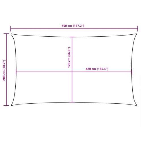Jedro za zaštitu od sunca od tkanine Oxford pravokutno 2 x 4,5 m krem - Krema 2 x 4.5 m 1 Cijena