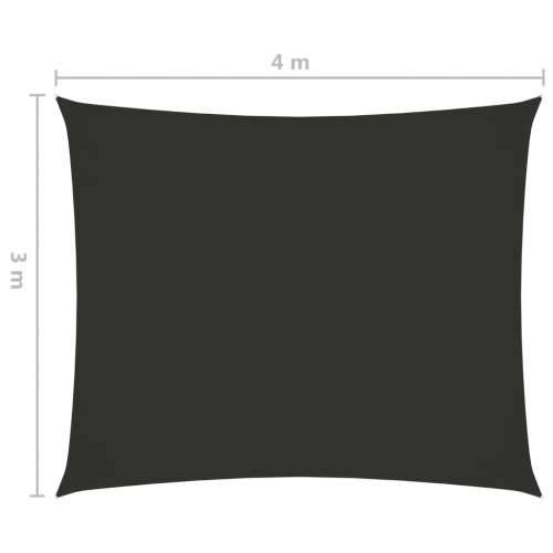 Jedro protiv sunca od tkanine Oxford pravokutno 3x4 m antracit Cijena