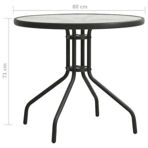 Bistro stol antracit Ø 80 x 71 cm čelični Cijena