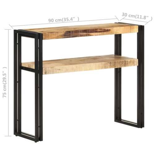 Konzolni stol 90 x 30 x 75 cm od grubog drva manga - 1 90 cm grubo drvo manga Cijena