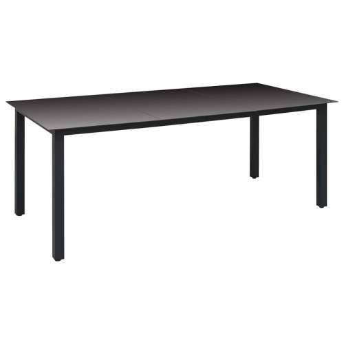 Vrtna garnitura - 9-dijelni vrtni blagovaonski set crni - Dužina stola 190 cm 8 Cijena