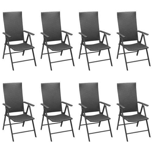 Vrtna garnitura - 9-dijelni vrtni blagovaonski set crni - Dužina stola 190 cm 8 Cijena