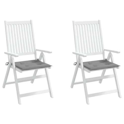 Jastuci za vrtne stolice 2 kom sivi 40x40x4 cm od tkanine - Siva 40 x 40 x 3 cm 2 Cijena