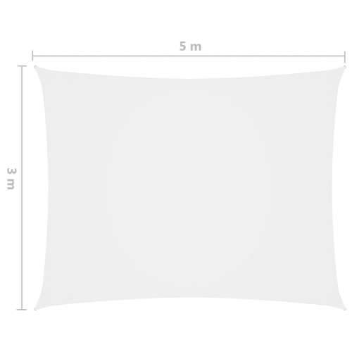 Jedro protiv sunca od tkanine Oxford pravokutno 3 x 5 m bijelo Cijena