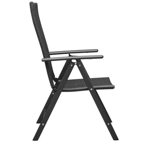 Vrtna garnitura - 7-dijelni vrtni blagovaonski set crni - Dužina stola 150 cm 6 Cijena