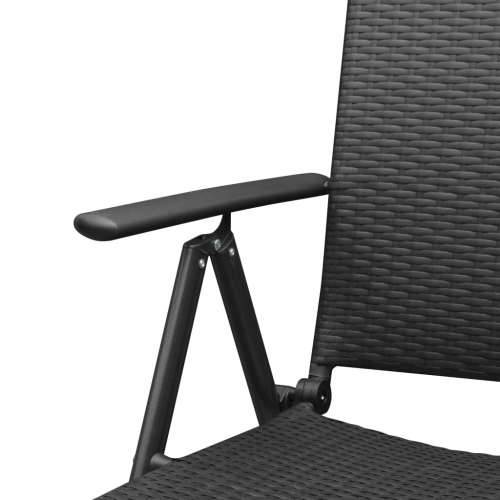 Vrtna garnitura - 7-dijelni vrtni blagovaonski set crni - Dužina stola 150 cm 6 Cijena