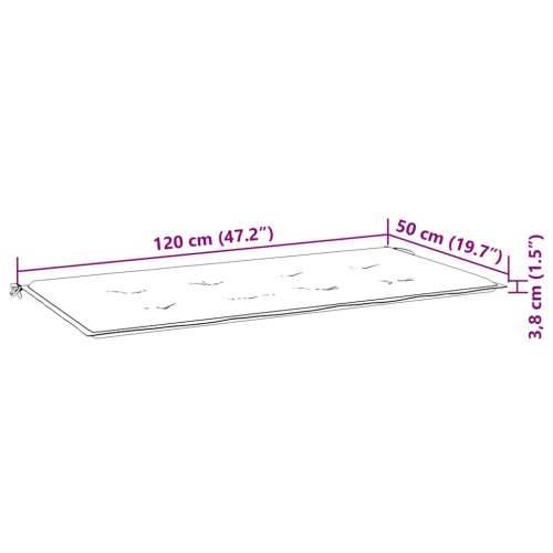 Vrtna klupa dvosjed s jastukom 120 cm masivno drvo eukaliptusa Crna 120 cm 1 Cijena
