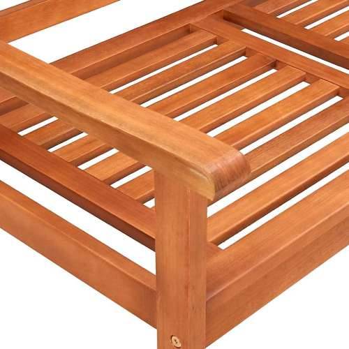 Vrtna klupa dvosjed s jastukom 120 cm masivno drvo eukaliptusa - boja crnog vina 120 cm 1 Cijena