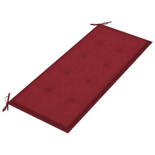Vrtna klupa dvosjed s jastukom 120 cm masivno drvo eukaliptusa - boja crnog vina 120 cm 1 Cijena