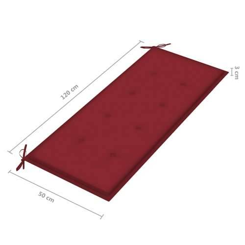 Vrtna klupa dvosjed s jastukom 120 cm masivno drvo eukaliptusa - boja crnog vina 120 cm 1 Cijena