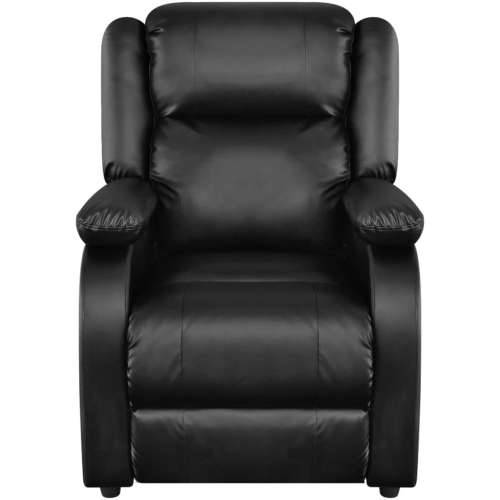 Masažna stolica od umjetne kože crna Cijena
