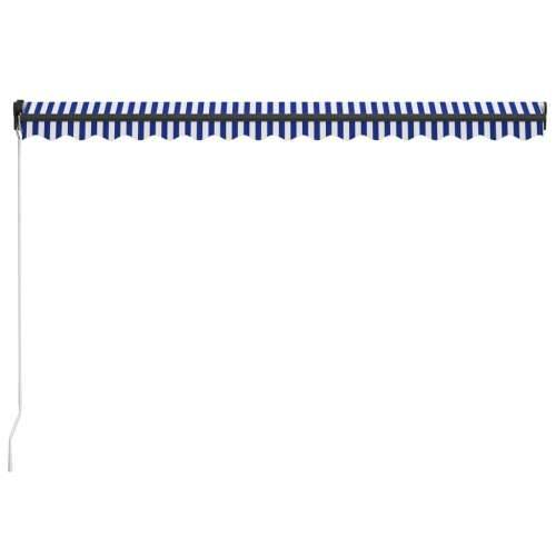Tenda na ručno uvlačenje 450 x 300 cm plavo-bijela - Plava i bijela 450 x 300 cm 1 Cijena