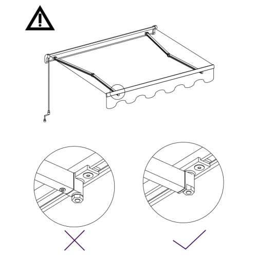 Tenda na ručno uvlačenje 450 x 300 cm plavo-bijela - Plava i bijela 450 x 300 cm 1 Cijena