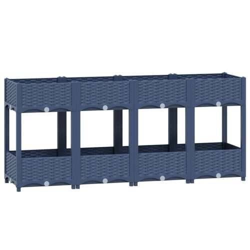 Povišena gredica 160x40x71 cm od polipropilena - Plavo-siva 160 x 40 x 71 cm 1 Cijena