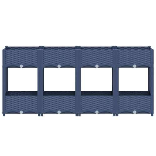 Povišena gredica 160x40x71 cm od polipropilena - Plavo-siva 160 x 40 x 71 cm 1 Cijena