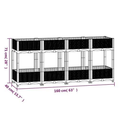 Povišena gredica 160x40x71 cm od polipropilena - Plavo-siva 160 x 40 x 71 cm 1 Cijena