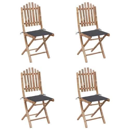 5-dijelni sklopivi vrtni blagovaonski set od bambusa - Antracit 40 x 40 x 3 cm 4 Cijena