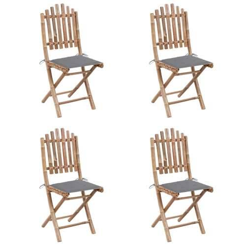 5-dijelni sklopivi vrtni blagovaonski set od bambusa - Siva 40 x 40 x 4 cm 4 Cijena